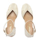 Natural cotton and leather Gaimo Belmira low espadrille wedge