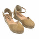 Gaimo Copita Camel suede closed low espadrille wedge