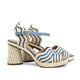 Gaimo Danae V0010 Round Block Heel Wavey Weave Upper - Marino - My Shoe Shop - Espadrille
