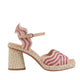 Gaimo Danae V0021 Round Block Heel Wavey Weave Upper -Fuxia - My Shoe Shop - Espadrille