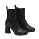 Gaimo Elin V0002 Ankle Boot with Elastic Side with Block Heel - Black - My Shoe Shop - boot