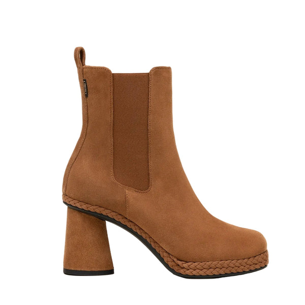 Gaimo Elin V0006 Ankle Boot with Elastic Side with Block Heel - Habano - My Shoe Shop - boot