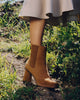 Gaimo Elin V0006 Ankle Boot with Elastic Side with Block Heel - Habano - My Shoe Shop - boot