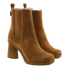 Gaimo Elin V0006 Ankle Boot with Elastic Side with Block Heel - Habano - My Shoe Shop - boot