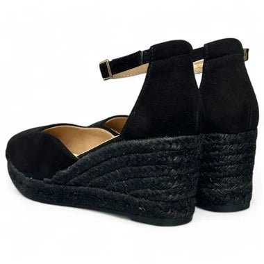 Gaimo Hester V0004 Suede Closed Wedge - Black - My Shoe Shop - Wedge
