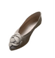 Gaimo Isbel Suede Espadrille Ballerina with Rose - Kangaroo - My Shoe Shop - General