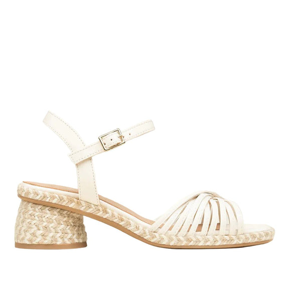 Gaimo Narcisa V0003 Strappy Small Block Heel Sandal -Marfil - My Shoe Shop - Espadrille
