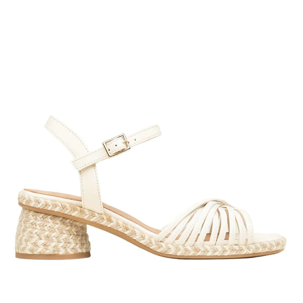 Gaimo Narcisa V0003 Strappy Small Block Heel Sandal -Marfil - My Shoe Shop - Espadrille