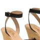 Gaimo Oriana V0002 Leather Pointed Nose Espadrille - Black - My Shoe Shop - Wedge
