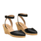 Gaimo Oriana V0002 Leather Pointed Nose Espadrille - Black - My Shoe Shop - Wedge