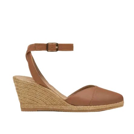 Gaimo Oriana V0003 Leather Pointed Nose Espadrille -Praline - My Shoe Shop - Wedge