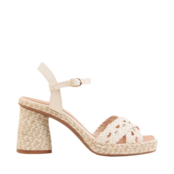 Gaimo Pernis Open Toe Espadrille Block Heel - Milk Off White - My Shoe Shop - General