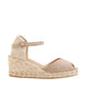 Gaimo Ronny Suede Peep-toe Espadrille Wedge - Kangaroo Taupe Grey - My Shoe Shop - Wedge
