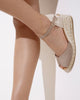 Gaimo Ronny Suede Peep-toe Espadrille Wedge - Kangaroo Taupe Grey - My Shoe Shop - Wedge