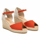 Rojo red suede Gaimo Ronny peep-toe espadrille wedge
