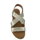 Inuovo 113015 Criss Cross Low Wedge Sandal - Silver - My Shoe Shop - sandal