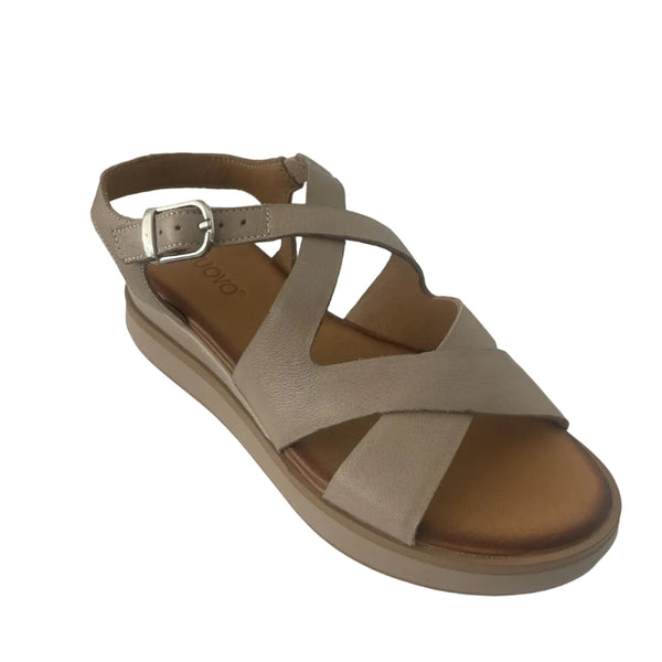 Inuovo 113120 Strappy Low Wedge Sandal - Grey - My Shoe Shop - sandal
