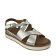 Inuovo 113120 Strappy Low Wedge Sandal - Silver - My Shoe Shop - sandal