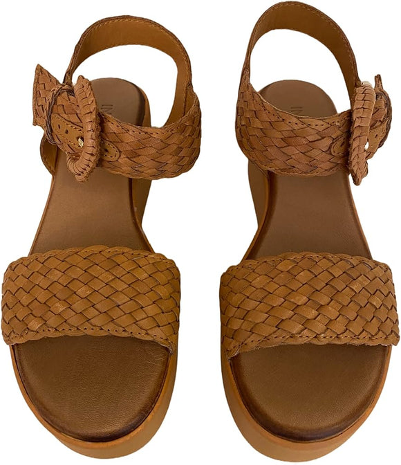 Inuovo 123035 Weave Strap with Buckle Wedge - Coconut - My Shoe Shop - Wedge