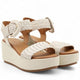 Inuovo 123035 Weave Strap with Buckle Wedge - Crema - My Shoe Shop - Wedge