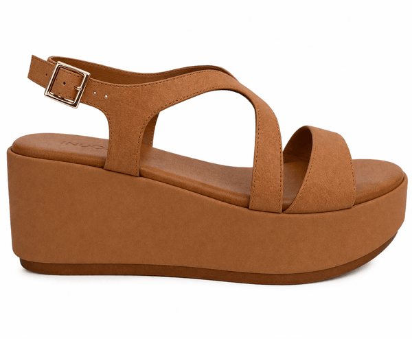Inuovo 123106 Stappy Wedge - Coconut - My Shoe Shop - Wedge