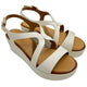 Inuovo 123106 Strappy Wedge - Crema - My Shoe Shop - Wedge