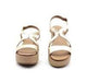 Inuovo 123106 Strappy Wedge - Crema - My Shoe Shop - Wedge