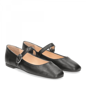 Inuovo A92043 Mary-Jane Pump - Black - My Shoe Shop - Flat