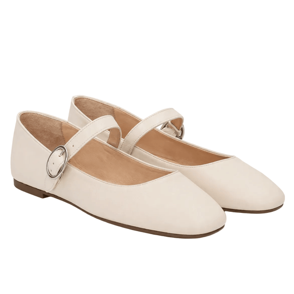 Inuovo A92043 Mary-Jane Pump - Crema - My Shoe Shop - Flat