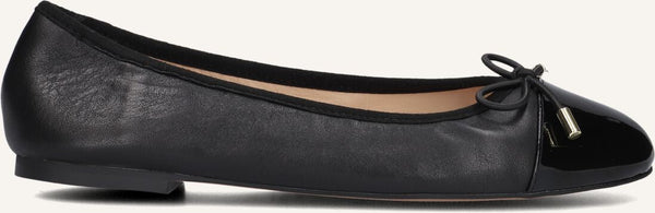 Inuovo A94001 Pump with Patent Nose Tip with Bow - PT Black-Black - My Shoe Shop - Ballerina