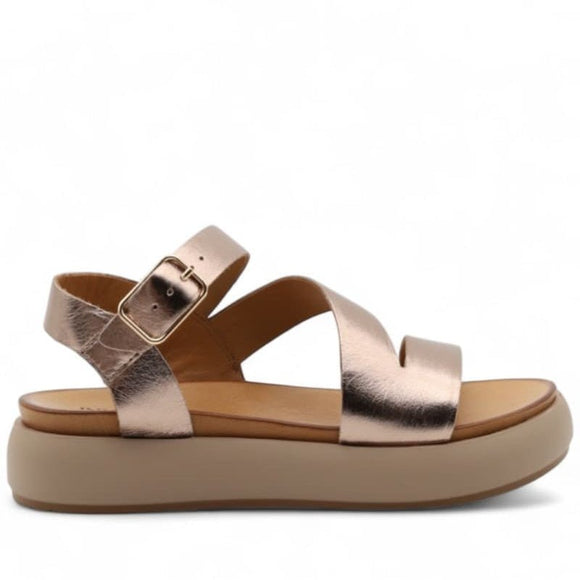 Inuovo A96001 Z-Strap Platform Sandal - Metallic Ash - My Shoe Shop - sandal