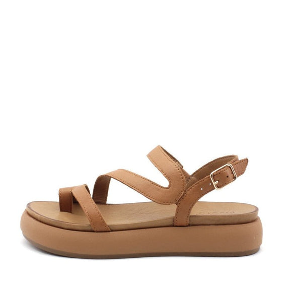 Inuovo A96003 Toe-Post Strappy Platform Sandal - Coconut - My Shoe Shop - sandal