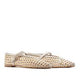 Inuovo D27021 Two-Tone Mary-Jane Woven Pump - Offwhite - My Shoe Shop - Flat