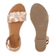 Inuovo Flat Frill Sandal with Ankle Tie 130009 - Rose Gold - My Shoe Shop - sandal