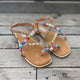 Inuovo Flat Strappy Sandal 966043 - Coconut Multi - My Shoe Shop - sandal