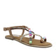 Inuovo Flat Strappy Sandal 966043 - Coconut Multi - My Shoe Shop - sandal