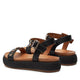 Inuovo Flatform Flat Studded Sandal A96011 - Black - My Shoe Shop - sandal