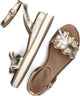 Inuovo Frill Sandal with Ankle Tie 113061 - Gold - My Shoe Shop - General