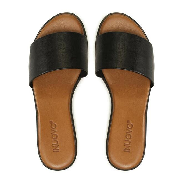 Inuovo Slip in Mule Wedge 123028 - Black - My Shoe Shop - Wedge