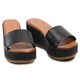 Inuovo Slip in Mule Wedge 123028 - Black - My Shoe Shop - Wedge