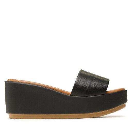 Inuovo Slip in Mule Wedge 123028 - Black - My Shoe Shop - Wedge