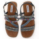 Inuovo Strappy Beaded Sandal 966040 - Jean Multi - My Shoe Shop - sandal