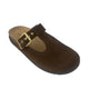 Inuovo YTA001 - Closed Mule Slip in with Buckle - SD Brown - My Shoe Shop - Comfort