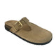 Inuovo YTA001 - Closed Mule Slip in with Buckle - SD Mushroom - My Shoe Shop - Comfort