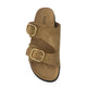 Inuovo YTA036 Two-Tone Buckle Slip in Sandal - SD Mushroom - My Shoe Shop - Comfort