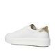 Pegada 211220 - 01 Leather Sneaker with Gold Detail - White - My Shoe Shop - Sneaker