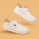 Pegada 211220 - 01 Leather Sneaker with Gold Detail - White - My Shoe Shop - Sneaker