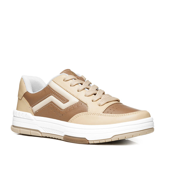 Pegada 212609-03 Leather Sneaker with detail - Beige - My Shoe Shop - Sneaker