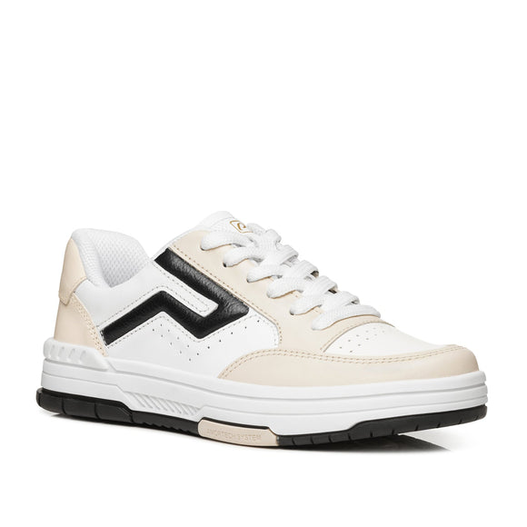 Pegada 212609-06 Leather Sneaker with Detail - Beige w Black - My Shoe Shop - Sneaker