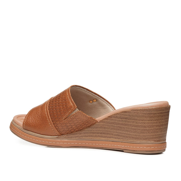 Pegada 233951-03 Slip-in Wedge Sandal - Camel - My Shoe Shop - Wedge
